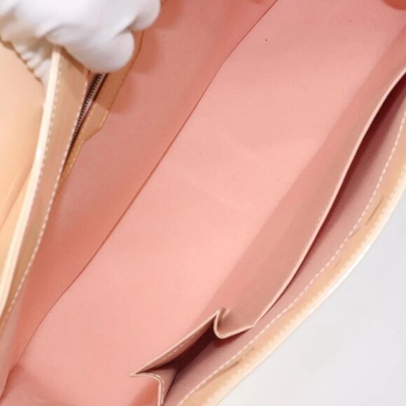 LOUIS VUITTON Vernis Biscayne Bay GM Bag Marshmallow Pink LV Auth - Picture 11 of 16